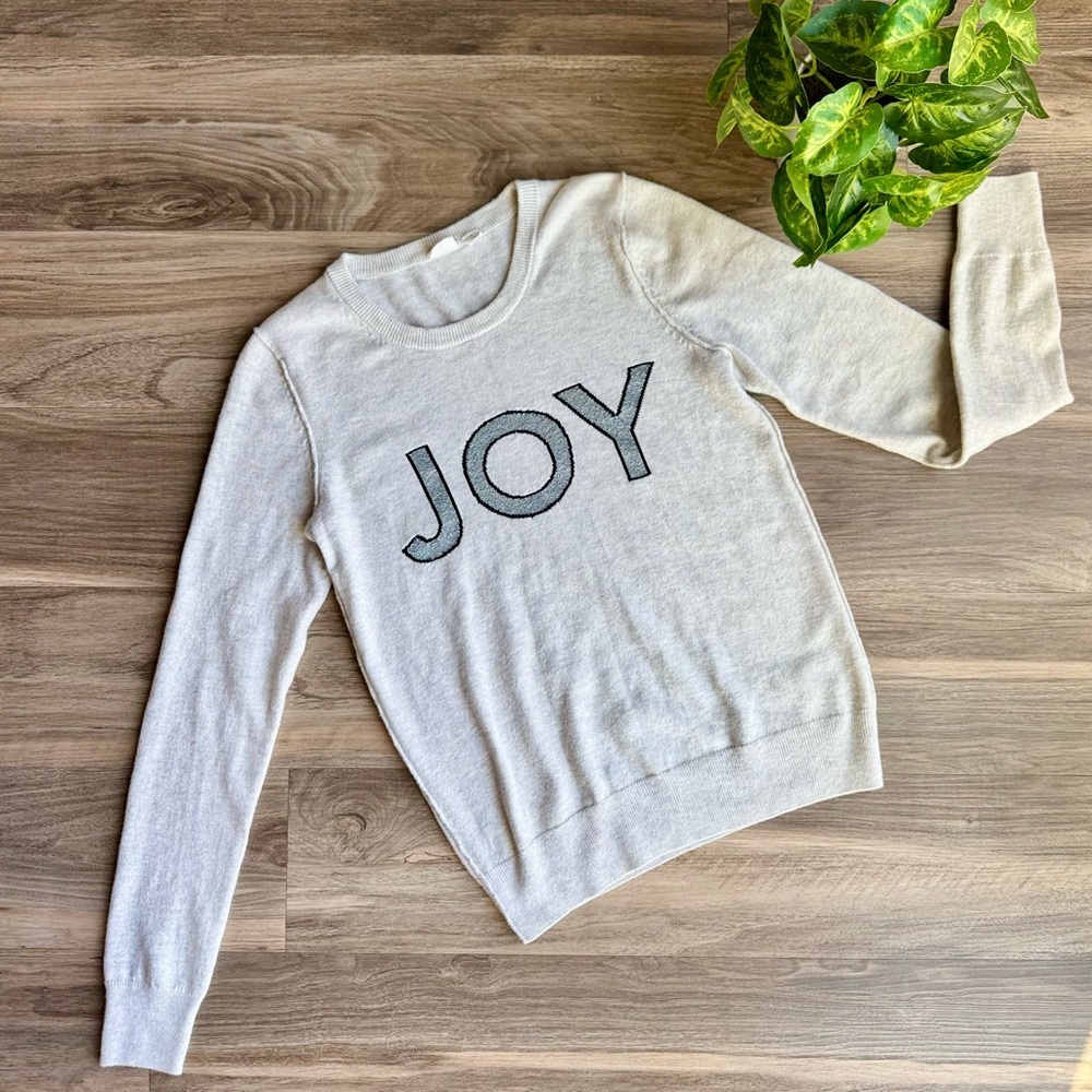 GAP Merino Extra Fine Wool Light Gray “JOY” Sweater Pullover Crewneck Size XS - Picture 2 of 8